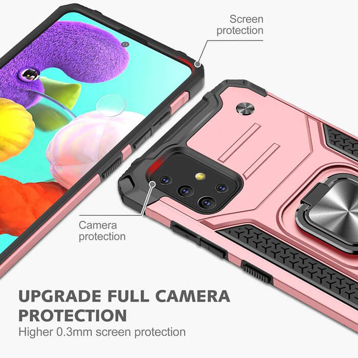 Armor Ringstand Case Rose Gold Xiaomi Redmi Note 10 5G/Poco M3 Pro 5G ΘΗΚΕΣ OEM Armor Ringstand Case Rose Gold Xiaomi Redmi Note 10 5G/Poco M3 Pro 5G - Image 4