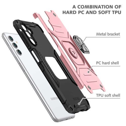 Alternative view of Armor Ringstand Case Rose Gold Samsung Galaxy A04s/ A13 5G