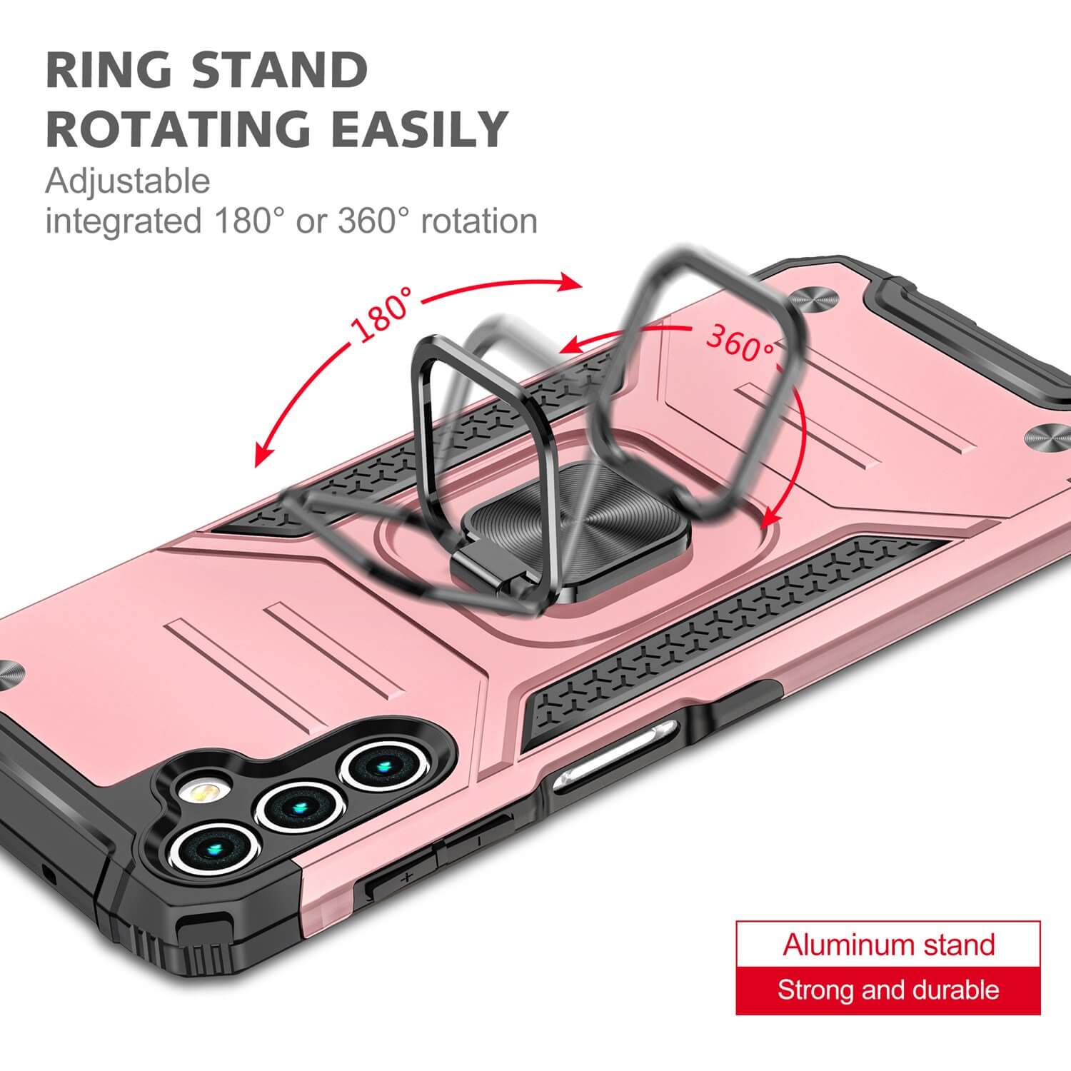 Θήκη Armor Ringstand Rose Gold Samsung Galaxy A15 ΘΗΚΕΣ Orso Θήκη Armor Ringstand Rose Gold Samsung Galaxy A15 - Image 4