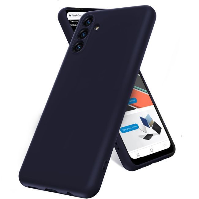 Rubber Silk Case Dark Blue Samsung Galaxy A04s / A13 5G ΘΗΚΕΣ OEM Rubber Silk Case Dark Blue Samsung Galaxy A04s / A13 5G