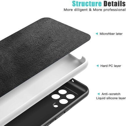 Alternative view of Rubber Silk Case Black Samsung Galaxy M53 5G