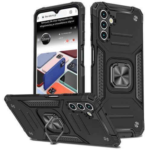 Θήκη Armor Ringstand Black Samsung Galaxy A15 ΘΗΚΕΣ Orso Θήκη Armor Ringstand Black Samsung Galaxy A15