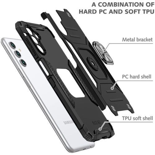 Alternative view of Θήκη Armor Ringstand Black Samsung Galaxy A15