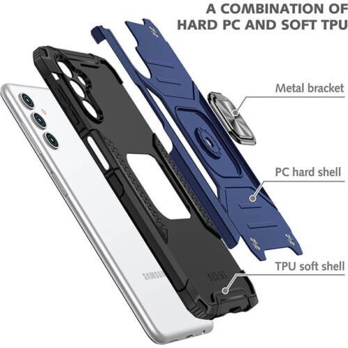 Alternative view of Armor Ringstand Case Blue Samsung Galaxy A04s /A13 5G