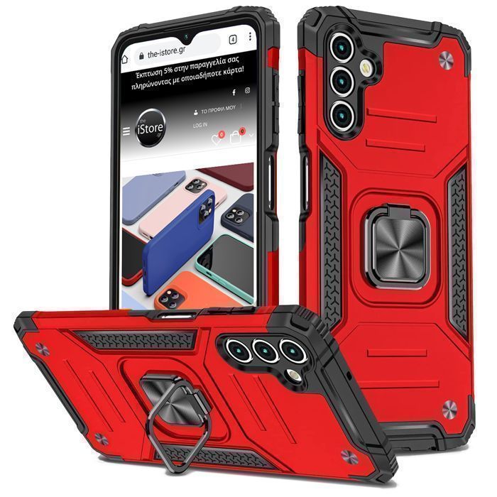 Armor Ringstand Case Red Samsung Galaxy A13 5G ΘΗΚΕΣ OEM Armor Ringstand Case Red Samsung Galaxy A13 5G