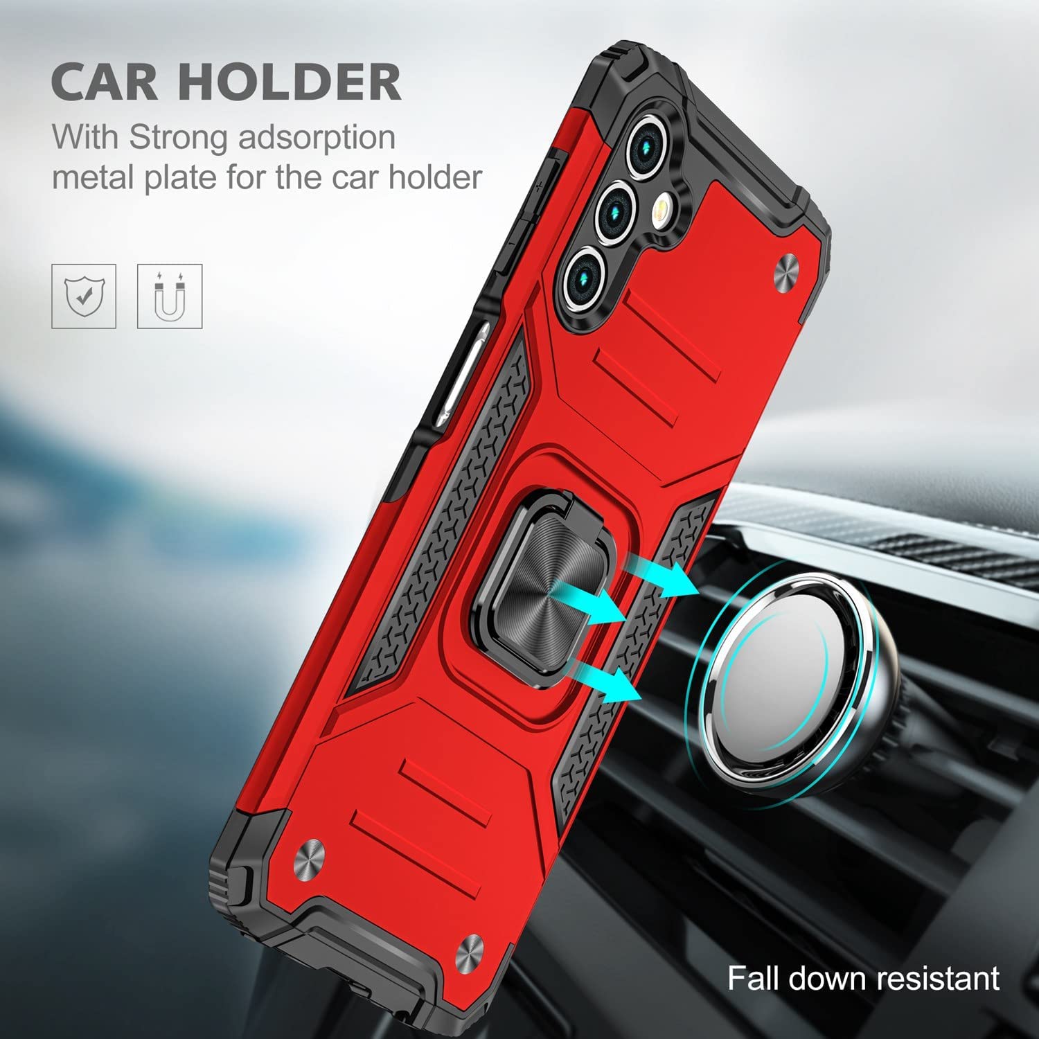 Armor Ringstand Case Red Samsung Galaxy A13 5G ΘΗΚΕΣ OEM Armor Ringstand Case Red Samsung Galaxy A13 5G - Image 5