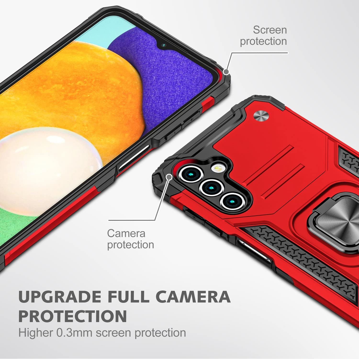 Armor Ringstand Case Red Samsung Galaxy A13 5G ΘΗΚΕΣ OEM Armor Ringstand Case Red Samsung Galaxy A13 5G - Image 4