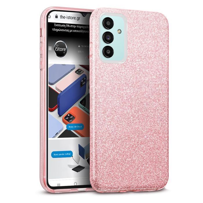 Hybrid Strass Pink Case Samsung Galaxy A04s ΘΗΚΕΣ OEM Hybrid Strass Pink Case Samsung Galaxy A04s