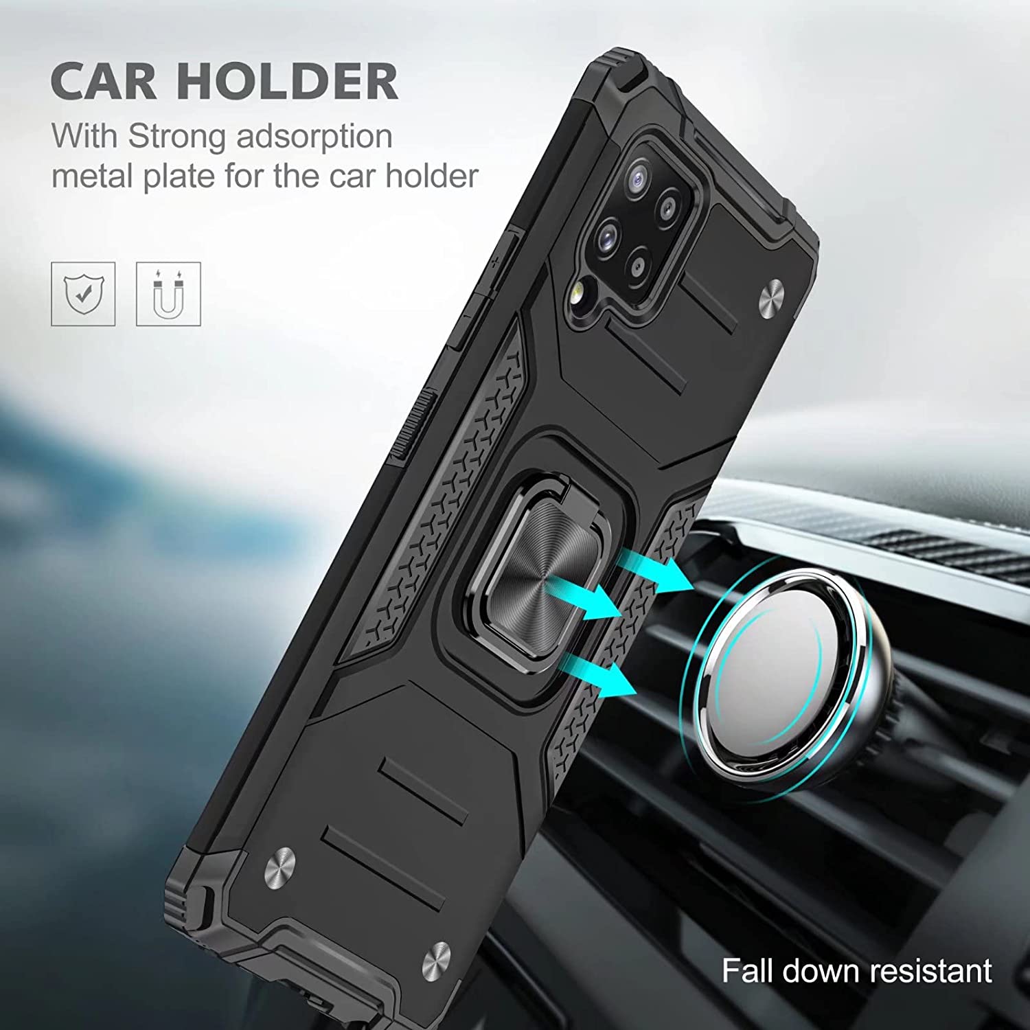 Armor Ringstand Case Black Samsung Galaxy M32 ΘΗΚΕΣ OEM Armor Ringstand Case Black Samsung Galaxy M32 - Image 3