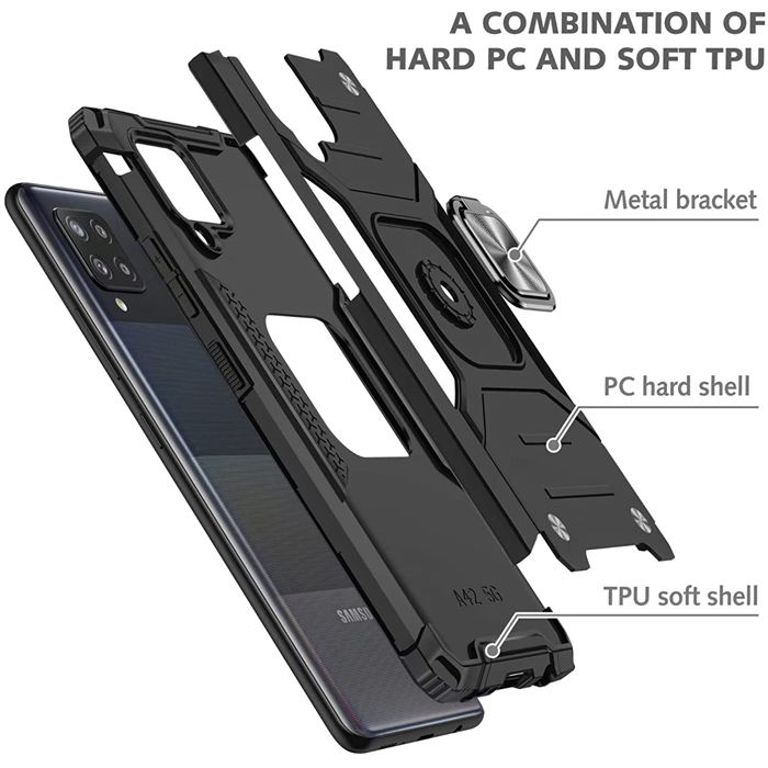 Armor Ringstand Case Black Samsung Galaxy M32 ΘΗΚΕΣ OEM Armor Ringstand Case Black Samsung Galaxy M32 - Image 4