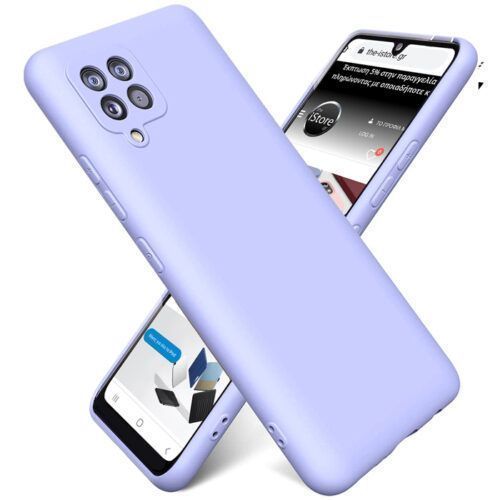 Rubber Silk Case Violet Samsung Galaxy A22 4G ΘΗΚΕΣ OEM Rubber Silk Case Violet Samsung Galaxy A22 4G