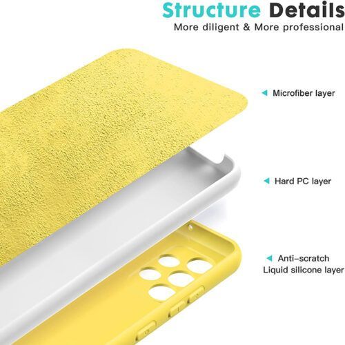 Alternative view of Rubber Silk Case Yellow Samsung Galaxy A32 5G