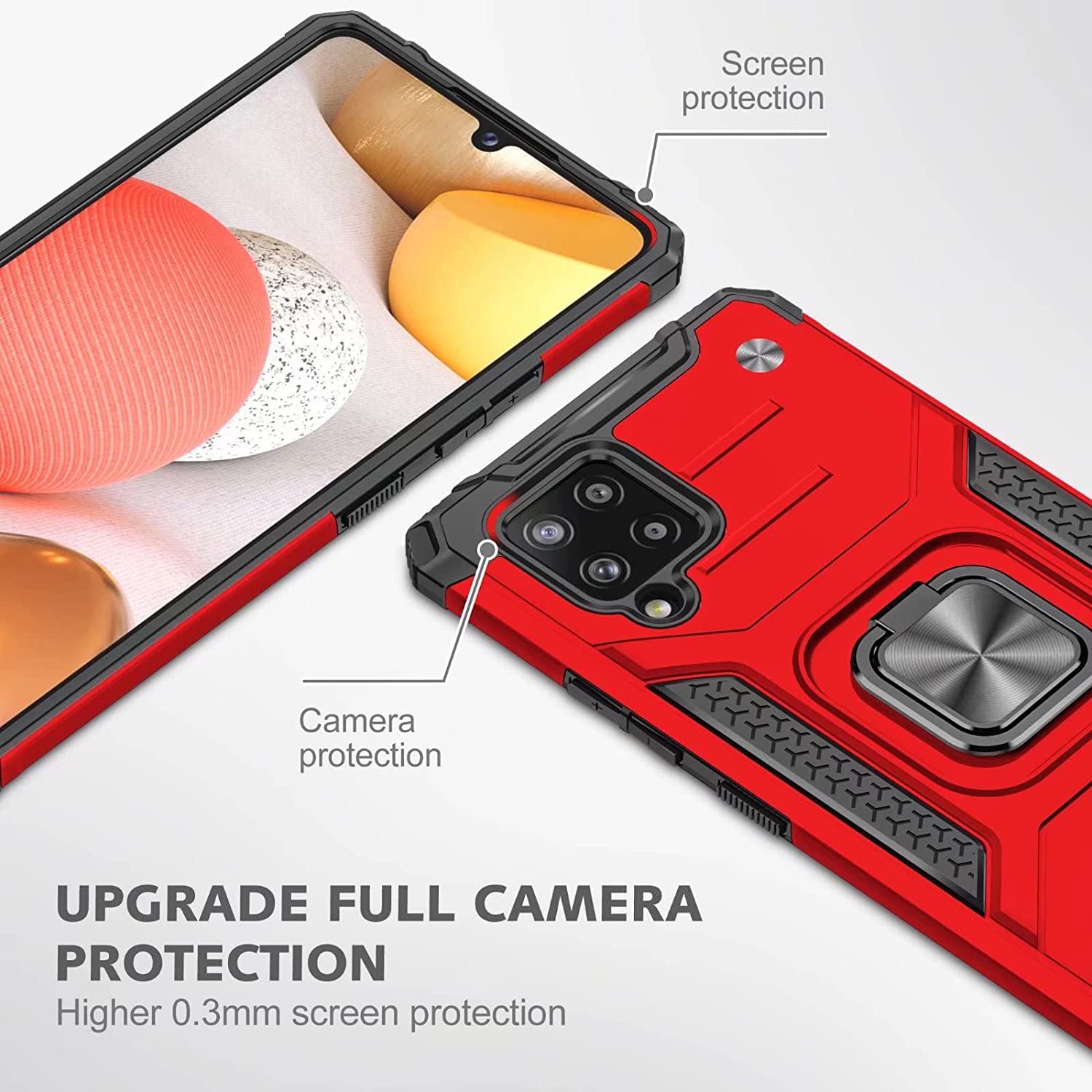 Θήκη Armor Ringstand Red Samsung Galaxy A14 4G/5G ΘΗΚΕΣ OEM Θήκη Armor Ringstand Red Samsung Galaxy A14 4G/5G - Image 3