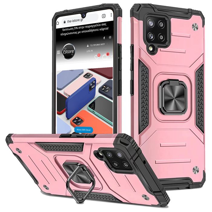 Armor Ringstand Case Rose Gold Samsung Galaxy M32 ΘΗΚΕΣ OEM Armor Ringstand Case Rose Gold Samsung Galaxy M32