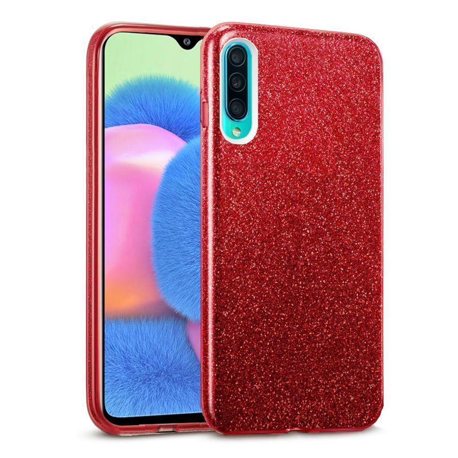 Hybrid Strass Full Red Case Galaxy A30s ΘΗΚΕΣ OEM Hybrid Strass Full Red Case Galaxy A30s
