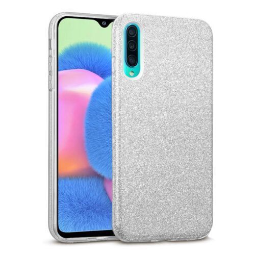 Hybrid Strass Full Silver Case Galaxy A30s ΘΗΚΕΣ OEM Hybrid Strass Full Silver Case Galaxy A30s