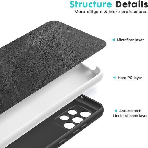 Alternative view of Rubber Silk Case Black Samsung Galaxy A33 5G
