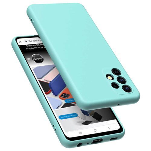 Rubber Silk Case Mint Samsung Galaxy A32 5G ΘΗΚΕΣ OEM Rubber Silk Case Mint Samsung Galaxy A32 5G