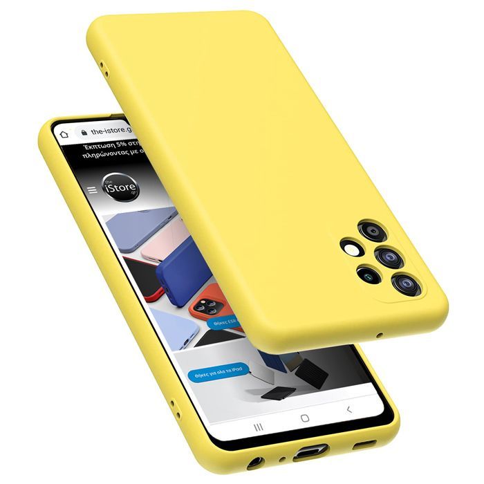 Rubber Silk Case Yellow Samsung Galaxy A32 5G ΘΗΚΕΣ OEM Rubber Silk Case Yellow Samsung Galaxy A32 5G