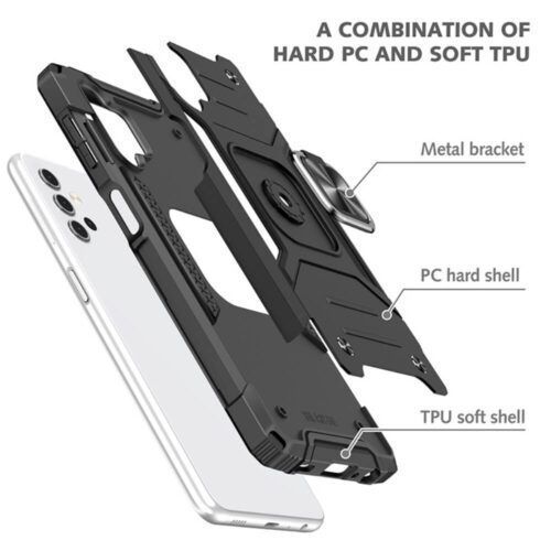 Alternative view of Armor Ringstand Case Black Samsung Galaxy A32 4G