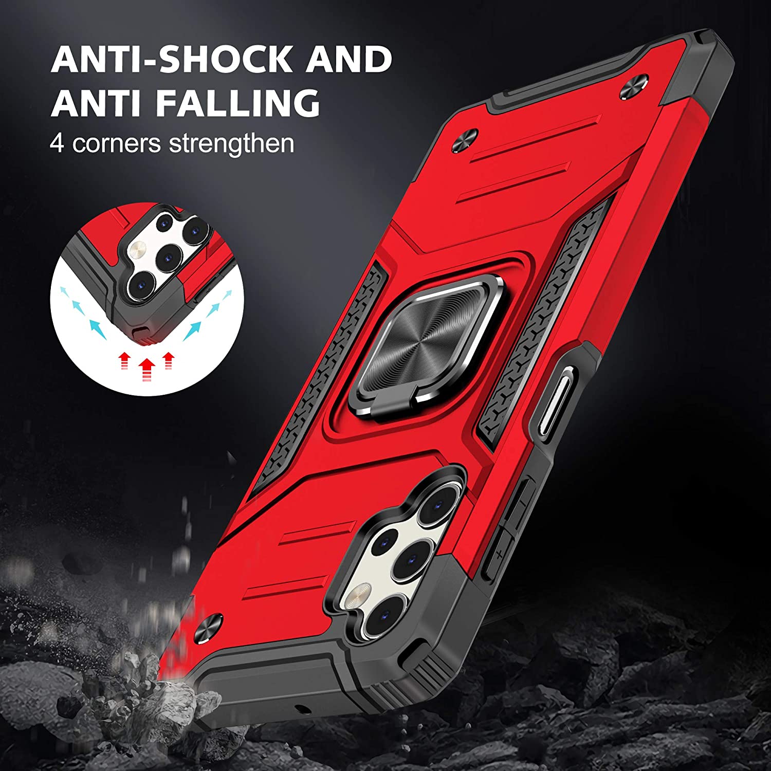 Armor Ringstand Case Red Samsung Galaxy A32 5G ΘΗΚΕΣ OEM Armor Ringstand Case Red Samsung Galaxy A32 5G - Image 6