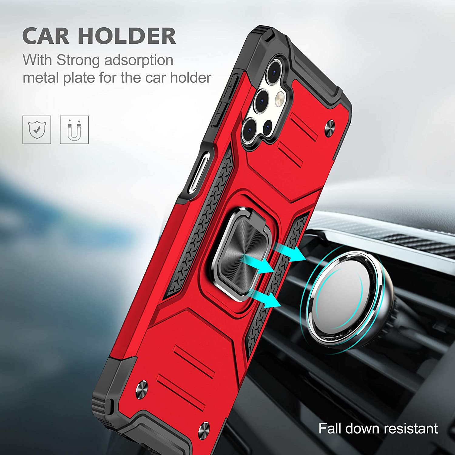Armor Ringstand Case Red Samsung Galaxy A32 5G ΘΗΚΕΣ OEM Armor Ringstand Case Red Samsung Galaxy A32 5G - Image 8