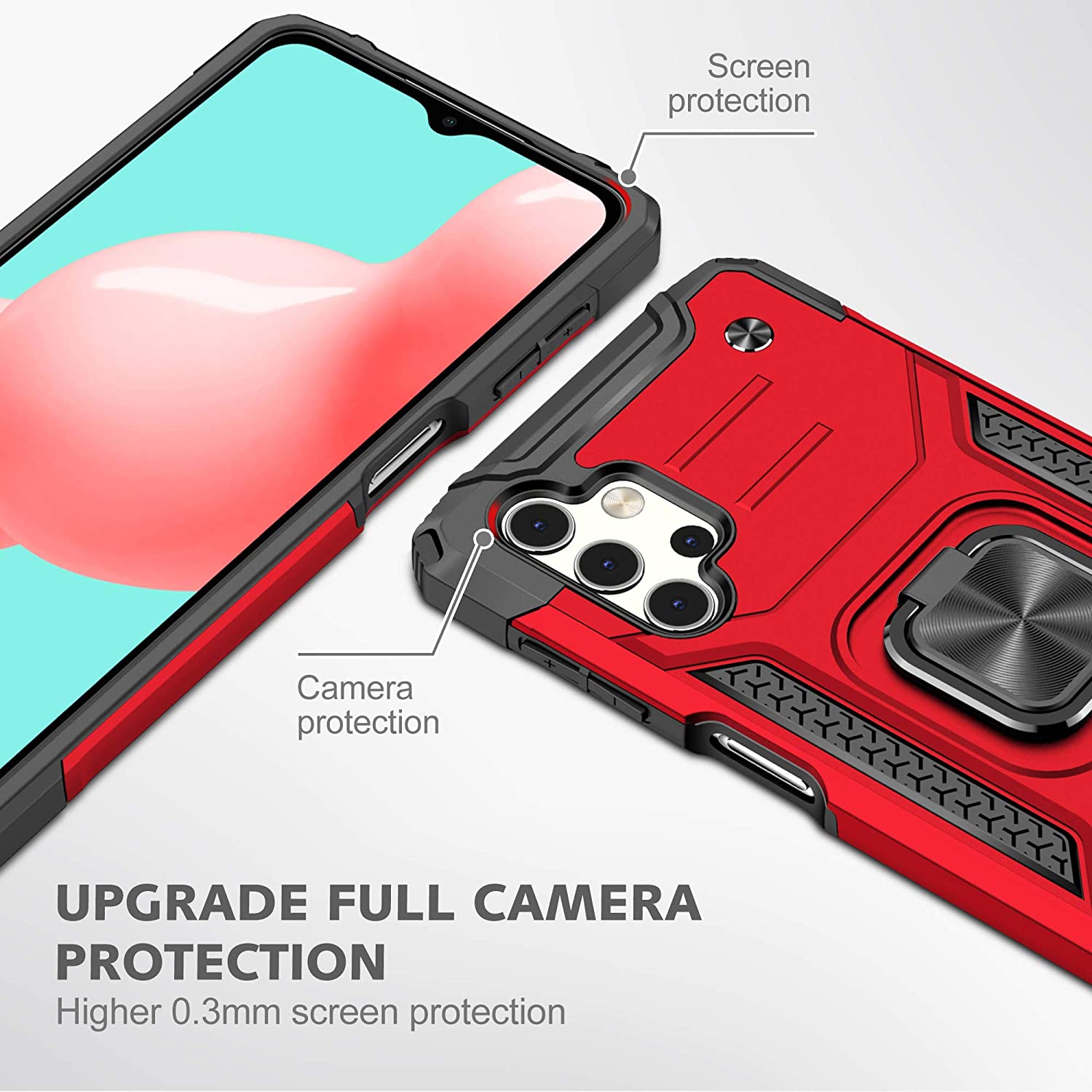 Armor Ringstand Case Red Samsung Galaxy A32 5G ΘΗΚΕΣ OEM Armor Ringstand Case Red Samsung Galaxy A32 5G - Image 7
