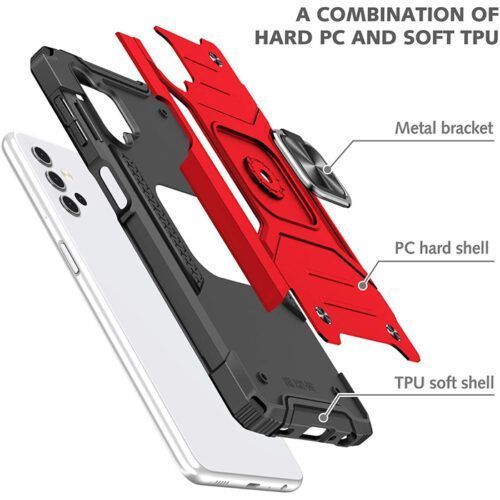 Alternative view of Θήκη Orso Armor Ringstand Red Xiaomi Redmi 12 4G/5G
