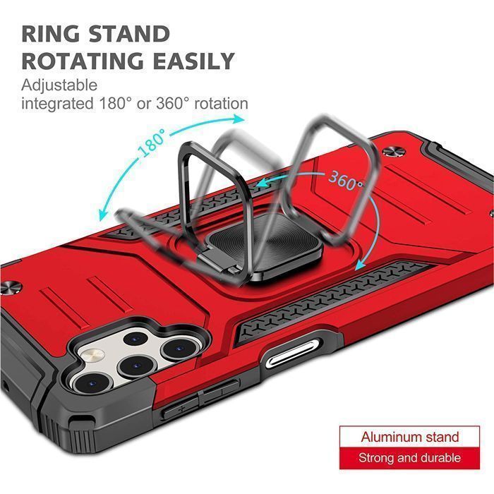 Θήκη Orso Armor Ringstand Red Xiaomi Redmi 12 4G/5G ΘΗΚΕΣ Orso Θήκη Orso Armor Ringstand Red Xiaomi Redmi 12 4G/5G - Image 3