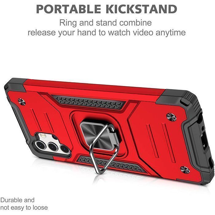 Θήκη Orso Armor Ringstand Red Xiaomi Redmi 12 4G/5G ΘΗΚΕΣ Orso Θήκη Orso Armor Ringstand Red Xiaomi Redmi 12 4G/5G - Image 4