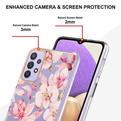 Alternative view of Floral Series Hard Case Pink Begonia Samsung Galaxy A32 5G
