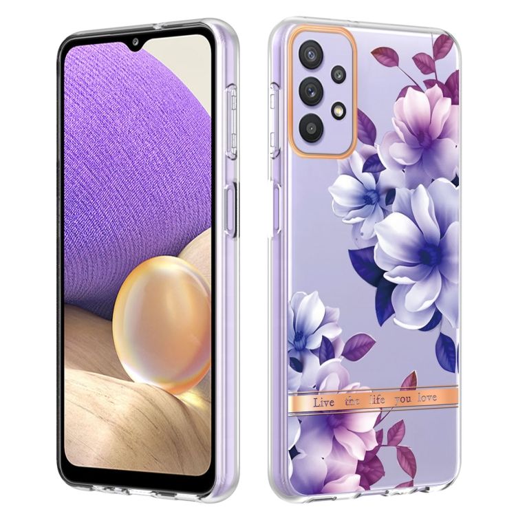 Floral Series Hard Case Purple Begonia Samsung Galaxy A32 5G ΘΗΚΕΣ OEM Floral Series Hard Case Purple Begonia Samsung Galaxy A32 5G