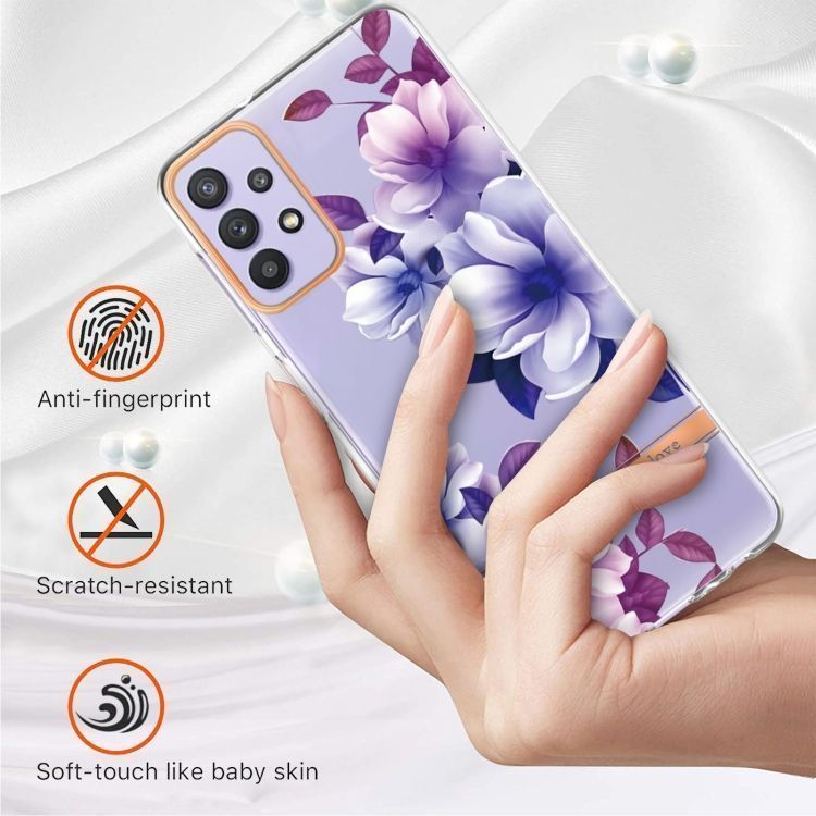 Floral Series Hard Case Purple Begonia Samsung Galaxy A32 5G ΘΗΚΕΣ OEM Floral Series Hard Case Purple Begonia Samsung Galaxy A32 5G - Image 2