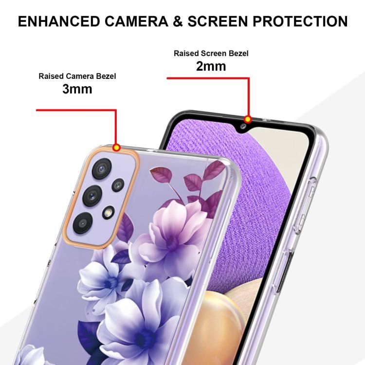 Floral Series Hard Case Purple Begonia Samsung Galaxy A32 5G ΘΗΚΕΣ OEM Floral Series Hard Case Purple Begonia Samsung Galaxy A32 5G - Image 4