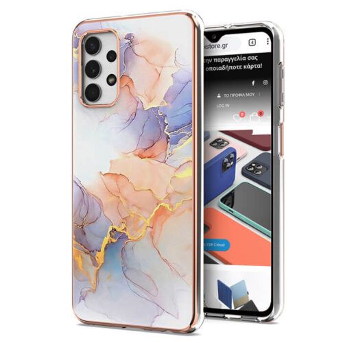 Royal Marble Silicone Case Cream Samsung Galaxy A32 5G ΘΗΚΕΣ OEM Royal Marble Silicone Case Cream Samsung Galaxy A32 5G