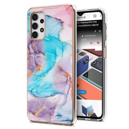 Royal Marble Silicone Case Violet Samsung Galaxy A32 5G ΘΗΚΕΣ OEM Royal Marble Silicone Case Violet Samsung Galaxy A32 5G