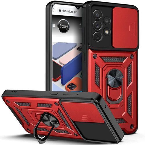 Combo Kickstand Slide Camera Case Red Samsung Galaxy A53 5G ΘΗΚΕΣ OEM Combo Kickstand Slide Camera Case Red Samsung Galaxy A53 5G