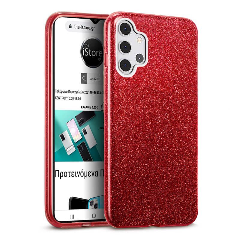 Hybrid Strass Red Case Samsung Galaxy A32 4G ΘΗΚΕΣ OEM Hybrid Strass Red Case Samsung Galaxy A32 4G