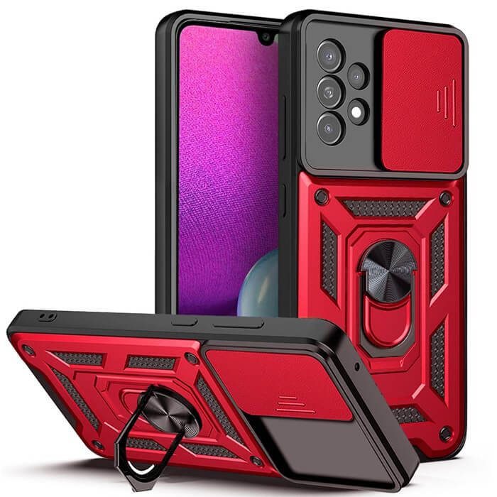 Combo Kickstand Slide Camera Case Red Samsung Galaxy A33 5G ΘΗΚΕΣ OEM Combo Kickstand Slide Camera Case Red Samsung Galaxy A33 5G - Image 10