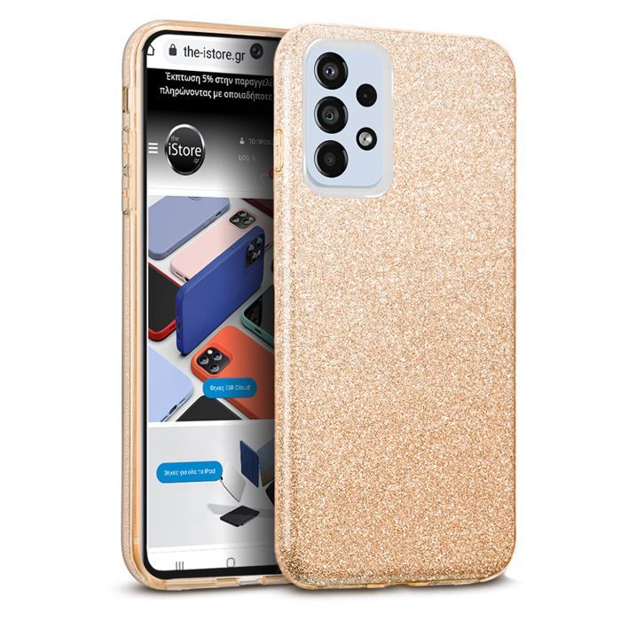 Hybrid Strass Gold Case Samsung Galaxy A33 5G ΘΗΚΕΣ OEM Hybrid Strass Gold Case Samsung Galaxy A33 5G