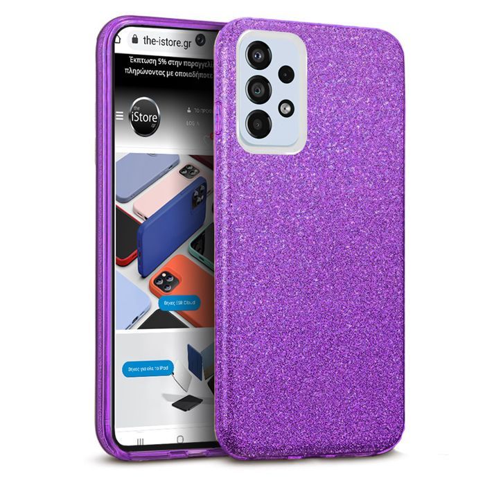 Hybrid Strass Violet Case Samsung Galaxy A23 4G/5G ΘΗΚΕΣ OEM Hybrid Strass Violet Case Samsung Galaxy A23 4G/5G