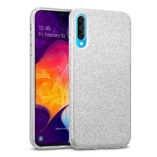 Hybrid Strass Full Silver Case Galaxy A50 ΘΗΚΕΣ OEM Hybrid Strass Full Silver Case Galaxy A50