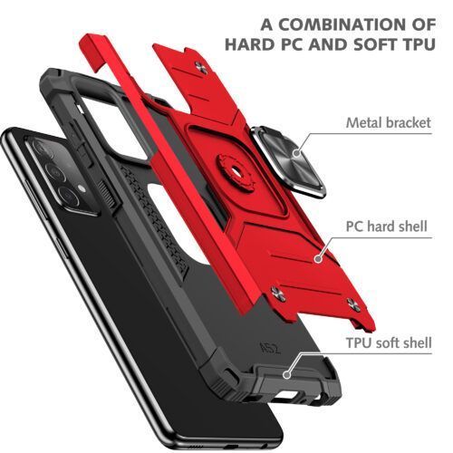 Alternative view of Θήκη Armor Ringstand Red Xiaomi Redmi Note 12 Pro 4G