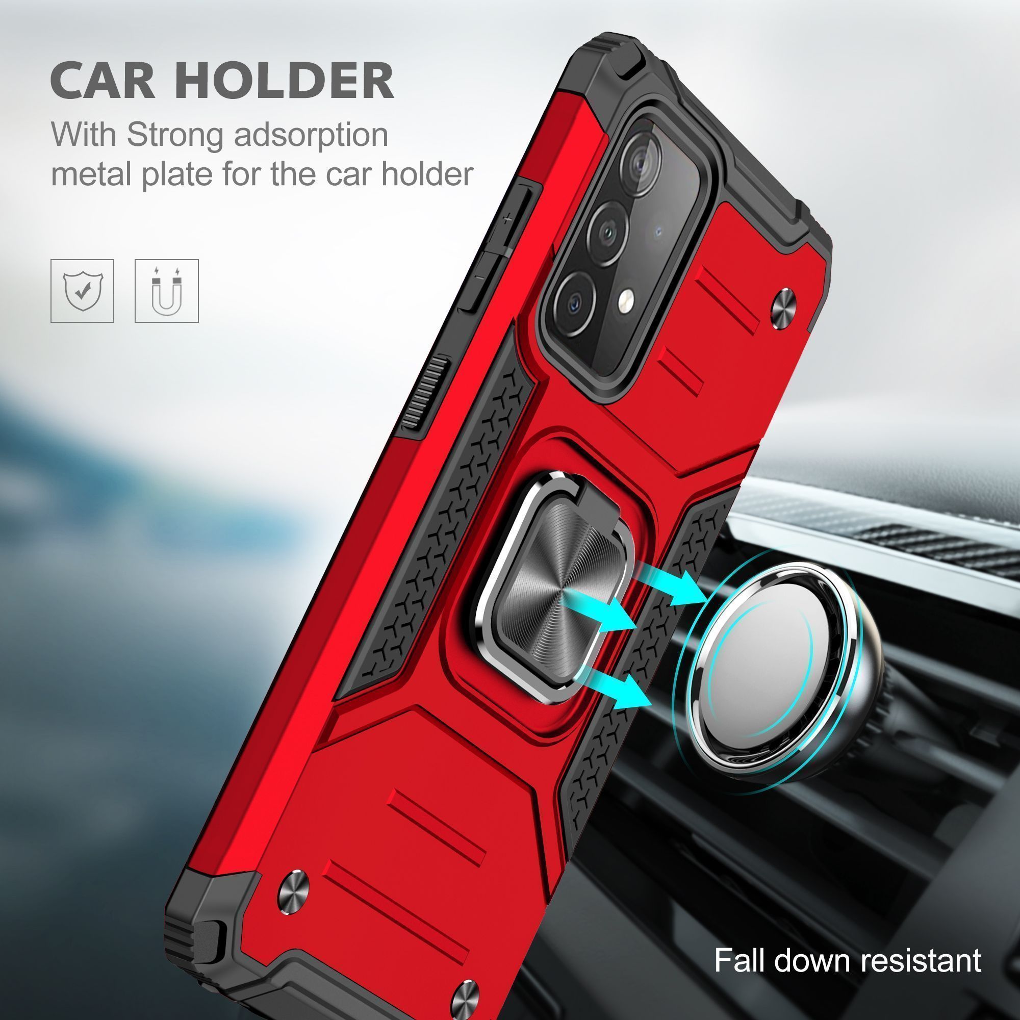 Armor Ringstand Case Red Xiaomi Redmi Note 11 Pro 4G/5G ΘΗΚΕΣ OEM Armor Ringstand Case Red Xiaomi Redmi Note 11 Pro 4G/5G - Image 6