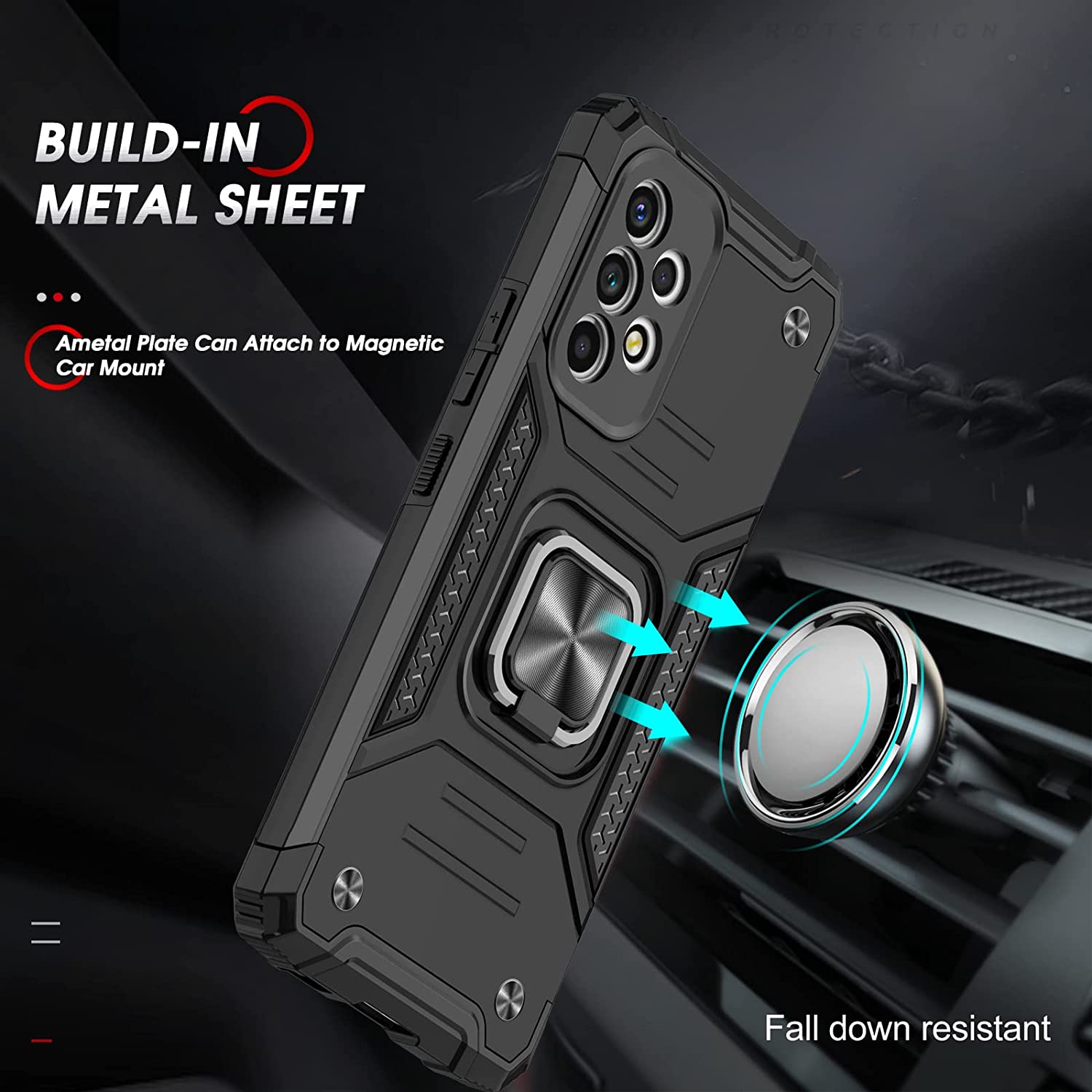 Armor Ringstand Case Silver Samsung Galaxy A13 ΘΗΚΕΣ OEM Armor Ringstand Case Silver Samsung Galaxy A13 - Image 4