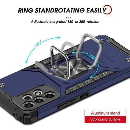 Alternative view of Armor Ringstand Case Blue Samsung Galaxy A53 5G