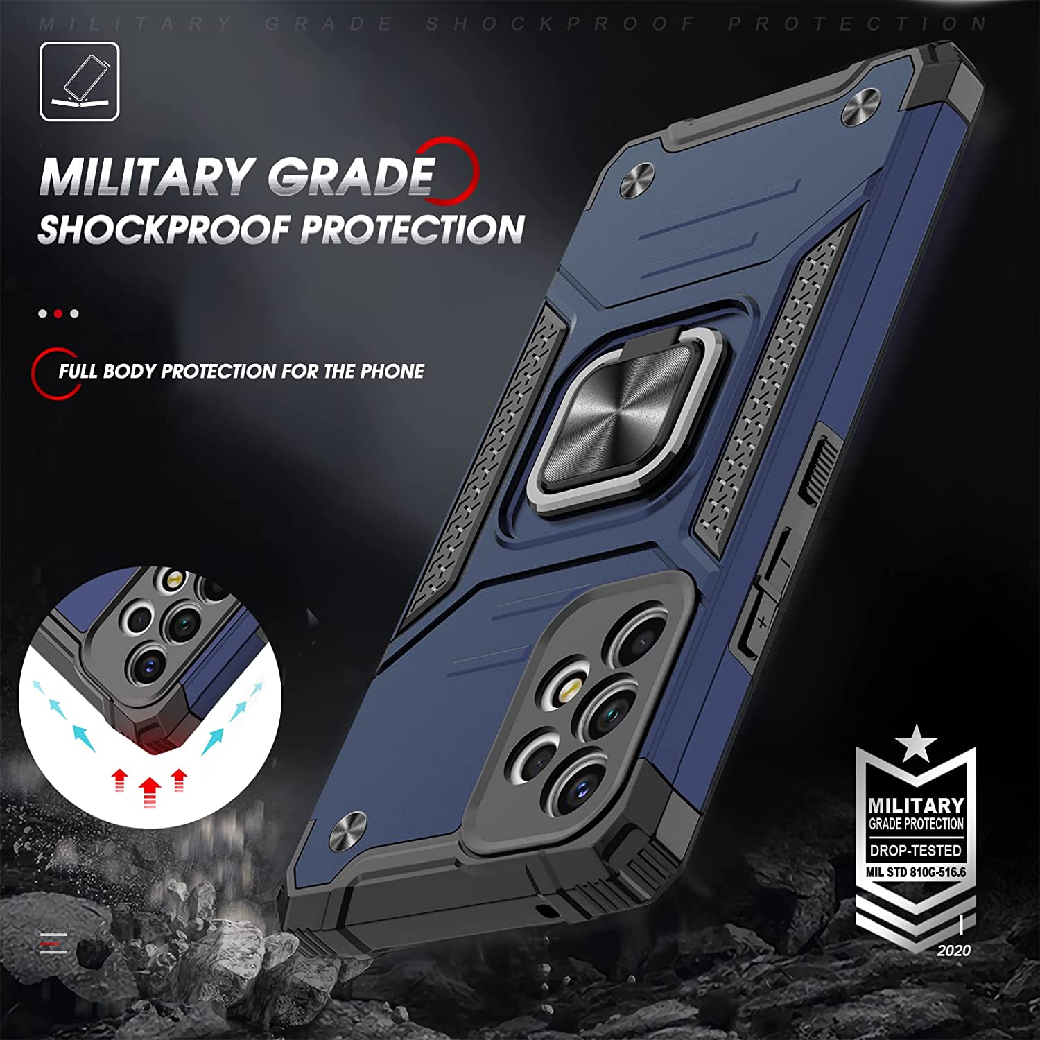 Armor Ringstand Case Rose Gold Samsung Galaxy A33 5G ΘΗΚΕΣ OEM Armor Ringstand Case Rose Gold Samsung Galaxy A33 5G - Image 2