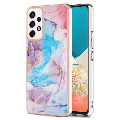 Royal Marble Silicone Case Violet Samsung Galaxy A33 5G ΘΗΚΕΣ OEM Royal Marble Silicone Case Violet Samsung Galaxy A33 5G