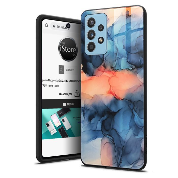 Glossy Marble Blue Dunes Case Samsung Galaxy A53 5G ΘΗΚΕΣ OEM Glossy Marble Blue Dunes Case Samsung Galaxy A53 5G