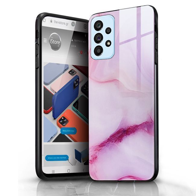 Glossy Marble Pink Case Samsung Galaxy A33 5G ΘΗΚΕΣ OEM Glossy Marble Pink Case Samsung Galaxy A33 5G